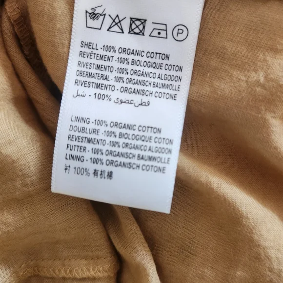 Cleobella Demi Organic Cotton Tan Eyelet Shell Button Dress Size Small - Picture 12 of 12